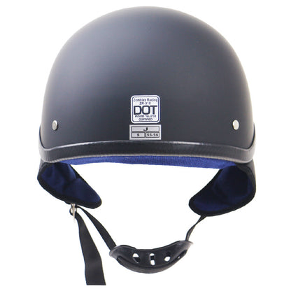 Motorradhelm Halbschale – Cruiser-Helm mit Schirm, gepolstertes Innenfutter, verstellbarer Kinnriemen, Belüftungssystem