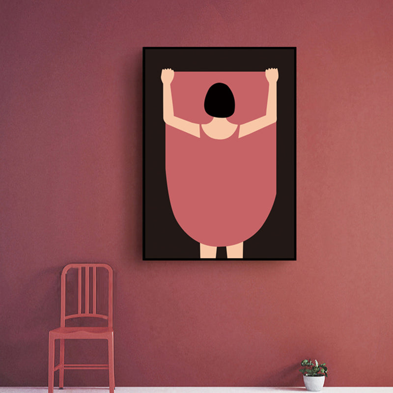 Brehn | Undressed People Leinwand Wandkunst Pastellfarbe Skandinavisches Gemälde für das Wohnzimmer