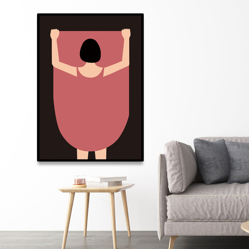 Brehn | Undressed People Leinwand Wandkunst Pastellfarbe Skandinavisches Gemälde für das Wohnzimmer