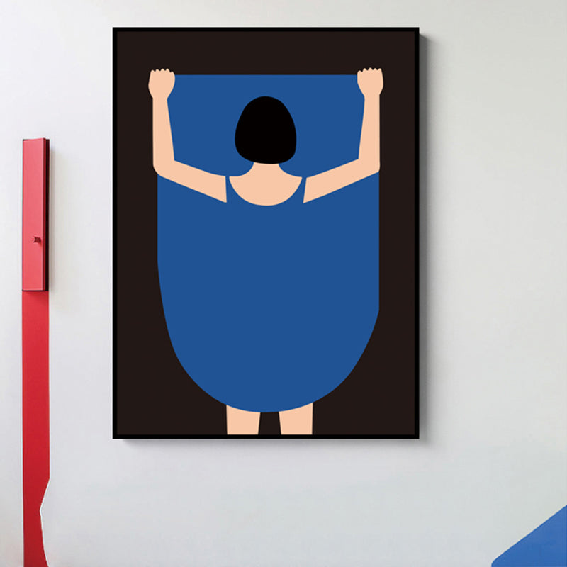 Brehn | Undressed People Leinwand Wandkunst Pastellfarbe Skandinavisches Gemälde für das Wohnzimmer