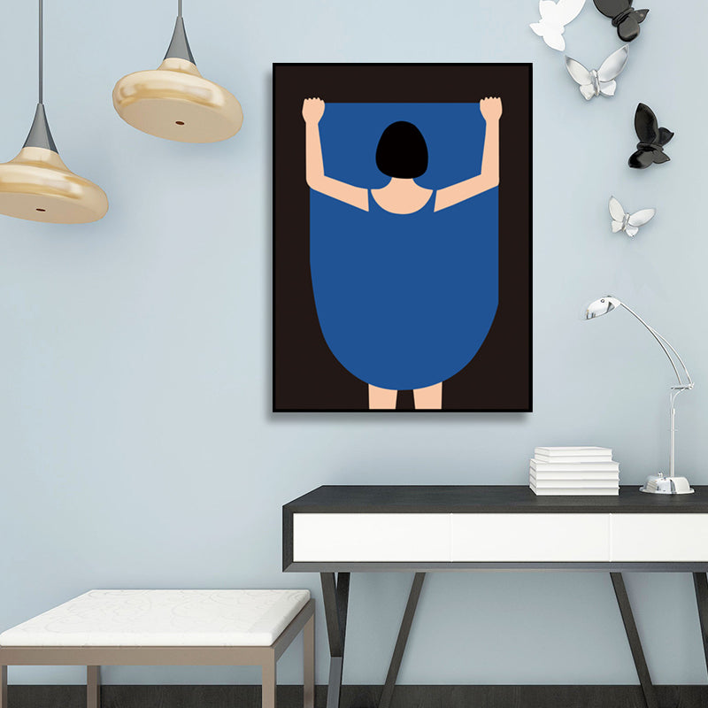 Brehn | Undressed People Leinwand Wandkunst Pastellfarbe Skandinavisches Gemälde für das Wohnzimmer