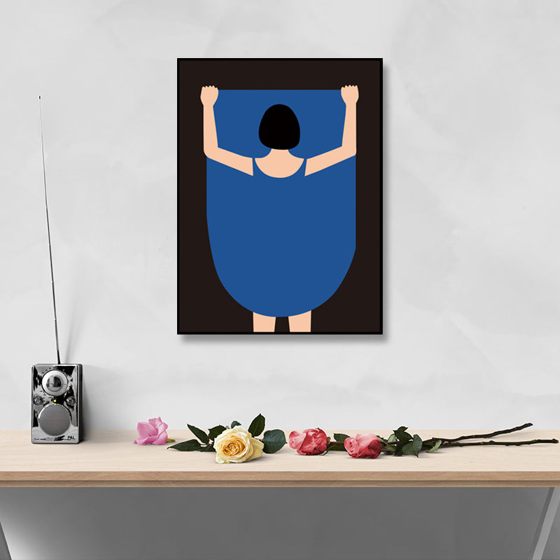 Brehn | Undressed People Leinwand Wandkunst Pastellfarbe Skandinavisches Gemälde für das Wohnzimmer