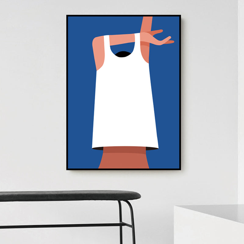 Brehn | Undressed People Leinwand Wandkunst Pastellfarbe Skandinavisches Gemälde für das Wohnzimmer