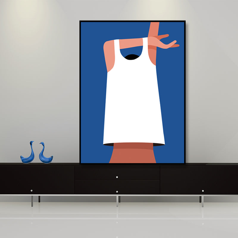 Brehn | Undressed People Leinwand Wandkunst Pastellfarbe Skandinavisches Gemälde für das Wohnzimmer