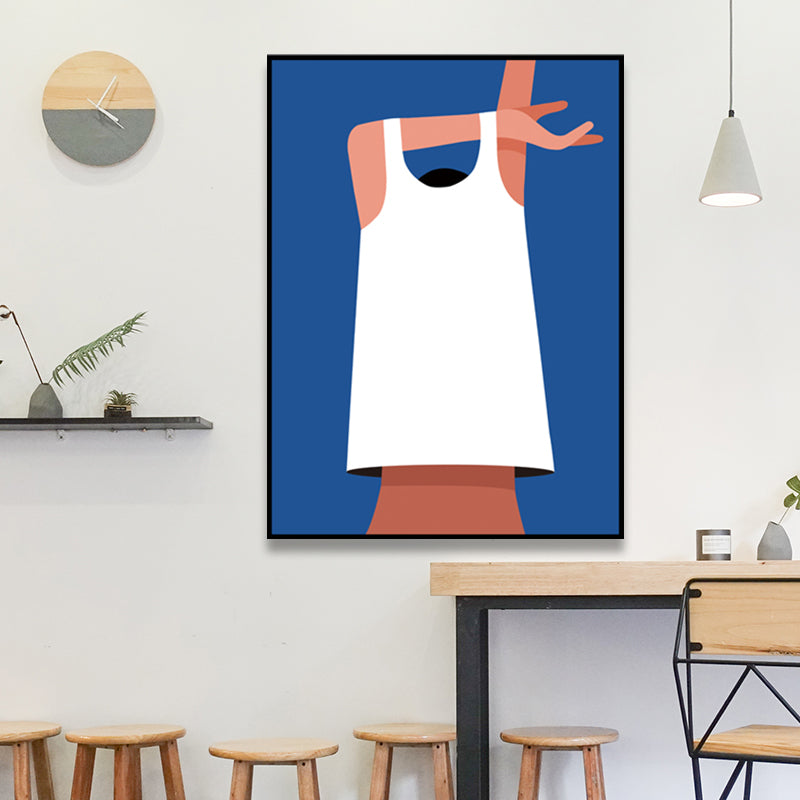 Brehn | Undressed People Leinwand Wandkunst Pastellfarbe Skandinavisches Gemälde für das Wohnzimmer