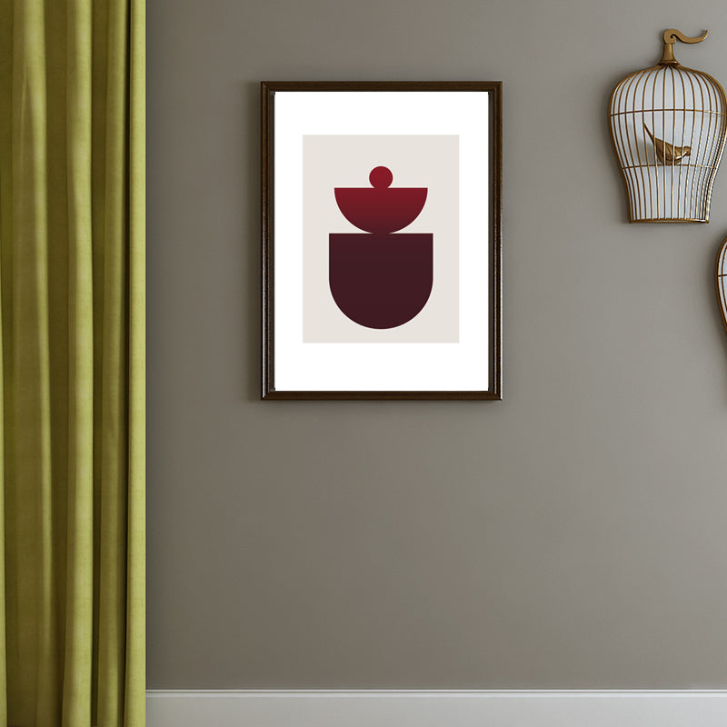 Brehn | Leinwand Texturiertes Kunstdruck Skandinavische Illustrationen Geometrische Wanddekoration für Esszimmer