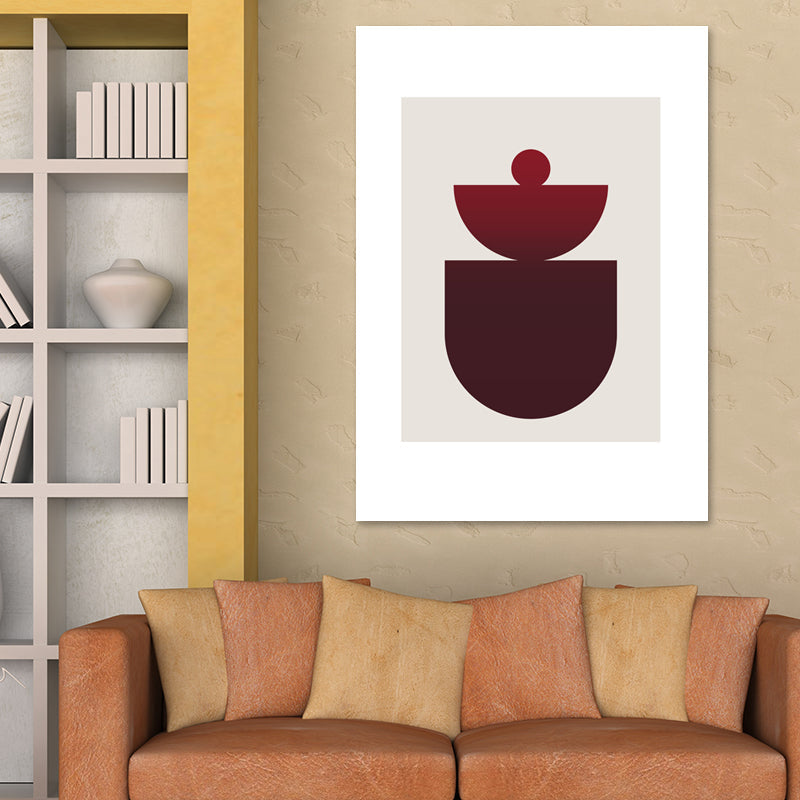 Brehn | Leinwand Texturiertes Kunstdruck Skandinavische Illustrationen Geometrische Wanddekoration für Esszimmer