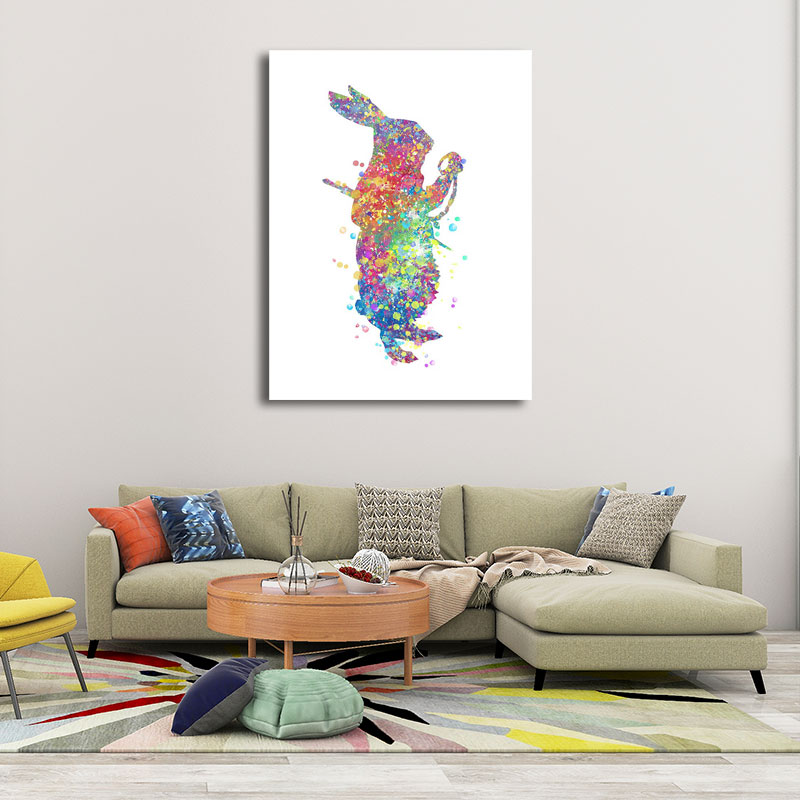 Brehn | Kids Style Tänzer Leinwandkunst Mehrfarbige Texturierte Wanddekoration für das Wohnzimmer