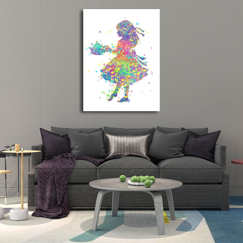 Brehn | Kids Style Tänzer Leinwandkunst Mehrfarbige Texturierte Wanddekoration für das Wohnzimmer