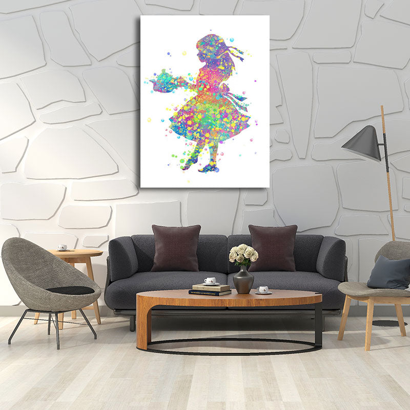 Brehn | Kids Style Tänzer Leinwandkunst Mehrfarbige Texturierte Wanddekoration für das Wohnzimmer