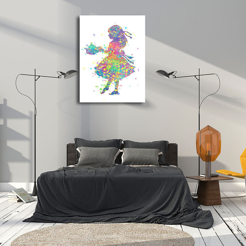 Brehn | Kids Style Tänzer Leinwandkunst Mehrfarbige Texturierte Wanddekoration für das Wohnzimmer