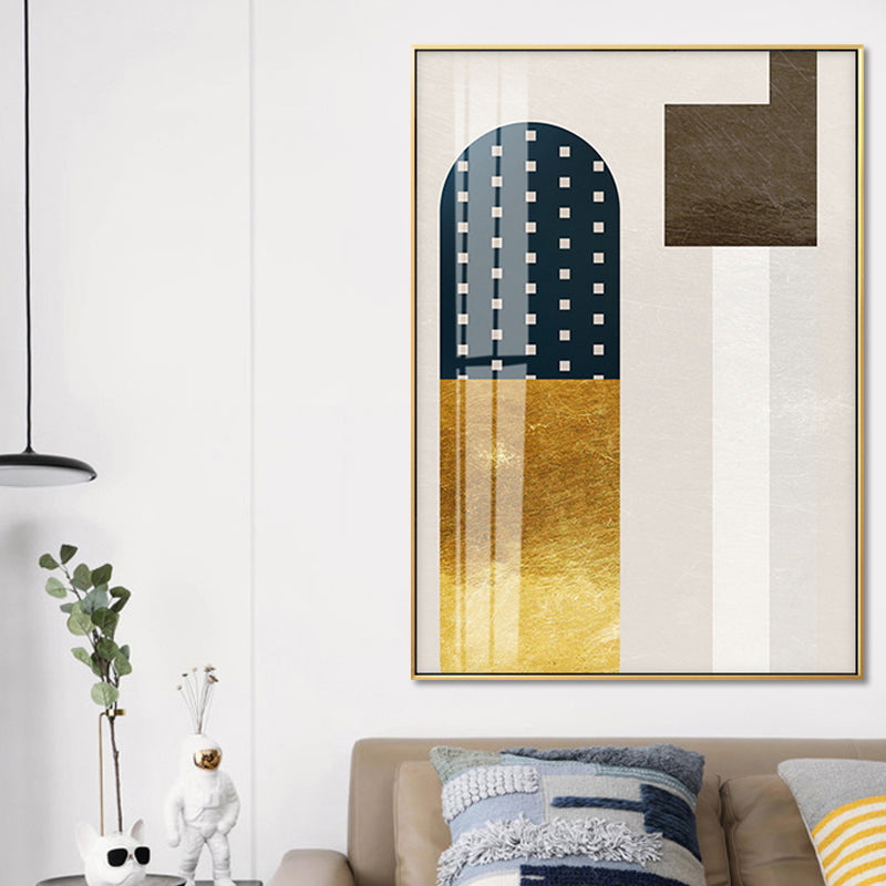 Brehn | Geometry Leinwanddruck für das Wohnzimmer Abstrakte Wandkunst in dunkler Farbe, Texturiert