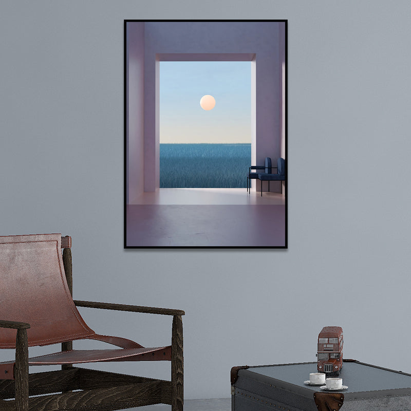 Brehn | Nordische Landschaft-leinwanddruck Pastellfarbe Esszimmer Wandkunst Dekor, verschiedene Größen