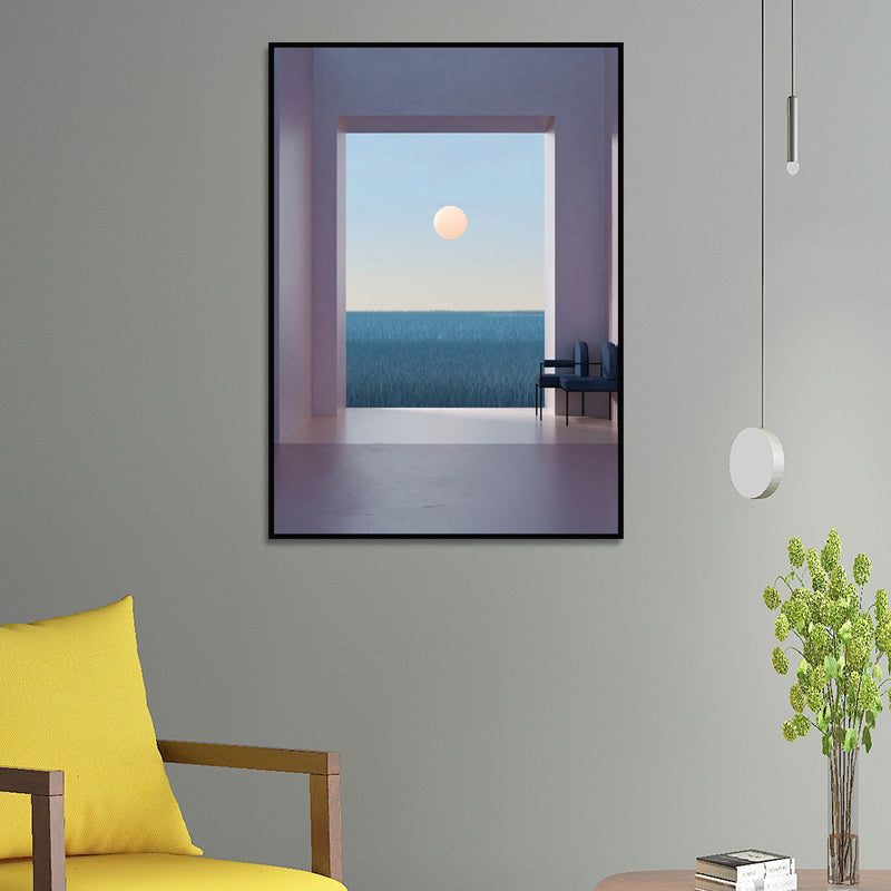 Brehn | Nordische Landschaft-leinwanddruck Pastellfarbe Esszimmer Wandkunst Dekor, verschiedene Größen