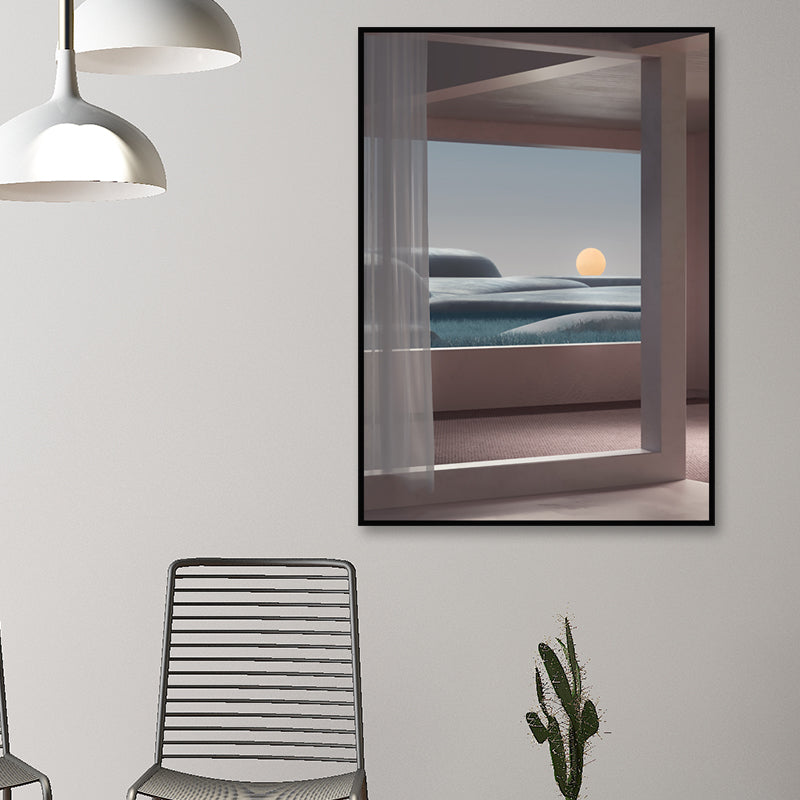 Brehn | Nordische Landschaft-leinwanddruck Pastellfarbe Esszimmer Wandkunst Dekor, verschiedene Größen