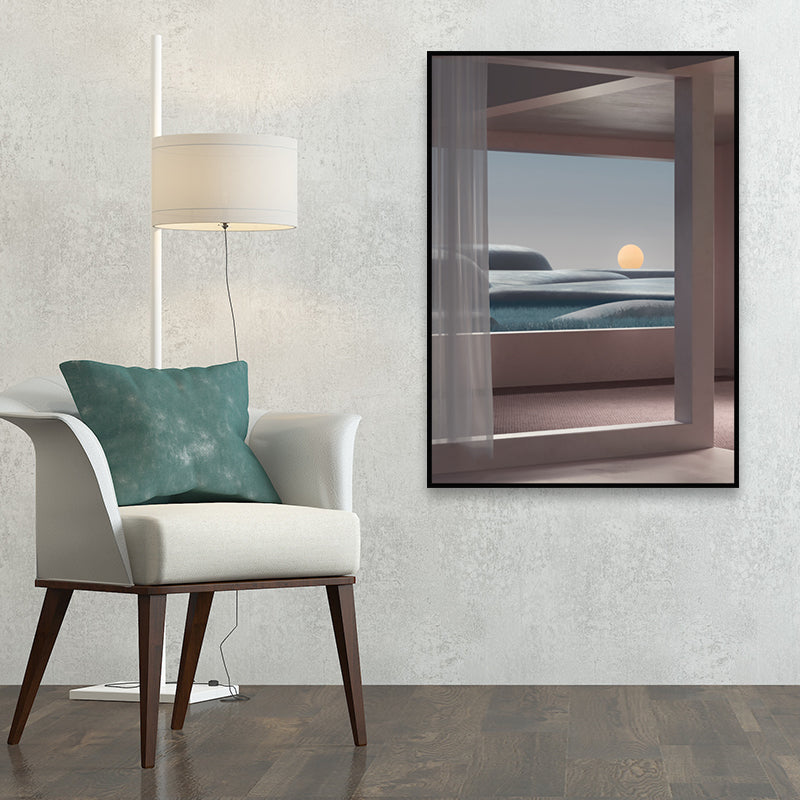 Brehn | Nordische Landschaft-leinwanddruck Pastellfarbe Esszimmer Wandkunst Dekor, verschiedene Größen
