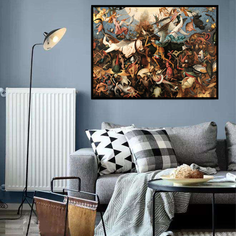 Brehn | Brown Religion Canvas Bruegel Fall of the Rebel Angels Traditionelles Texturiertes Wandkunst