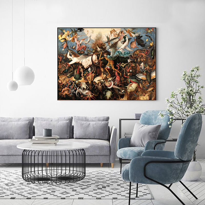 Brehn | Brown Religion Canvas Bruegel Fall of the Rebel Angels Traditionelles Texturiertes Wandkunst