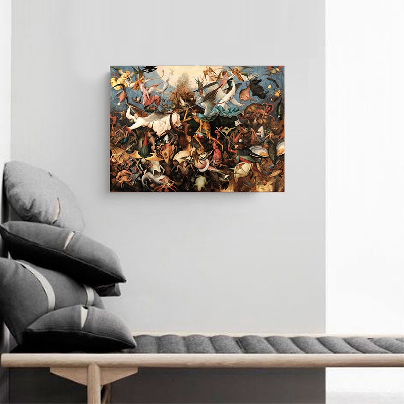Brehn | Brown Religion Canvas Bruegel Fall of the Rebel Angels Traditionelles Texturiertes Wandkunst