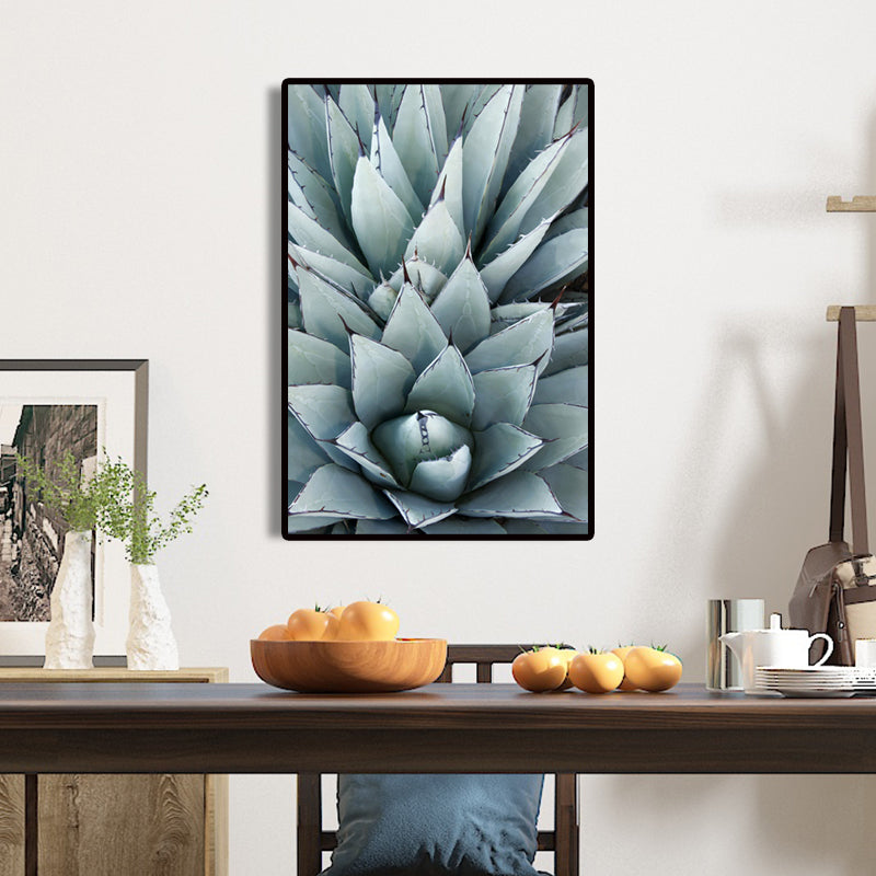 Brehn | Modern Botanic Aloe Vera Leinwanddruck Pastellfarbe Strukturiert Wandkunst für Raum