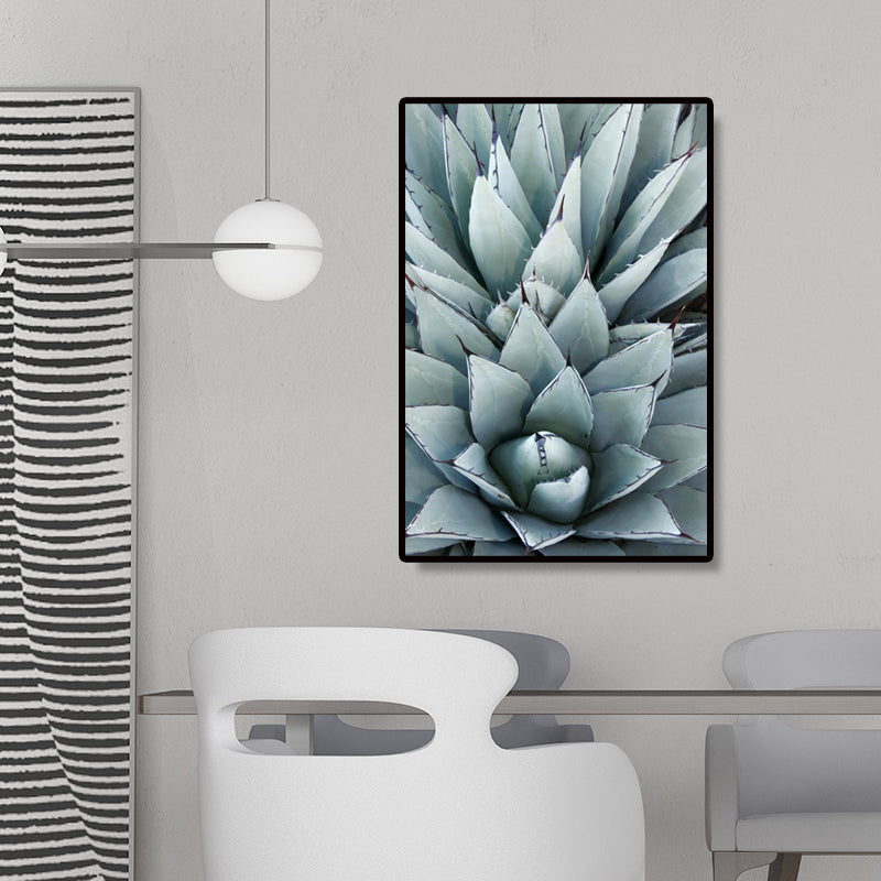 Brehn | Modern Botanic Aloe Vera Leinwanddruck Pastellfarbe Strukturiert Wandkunst für Raum