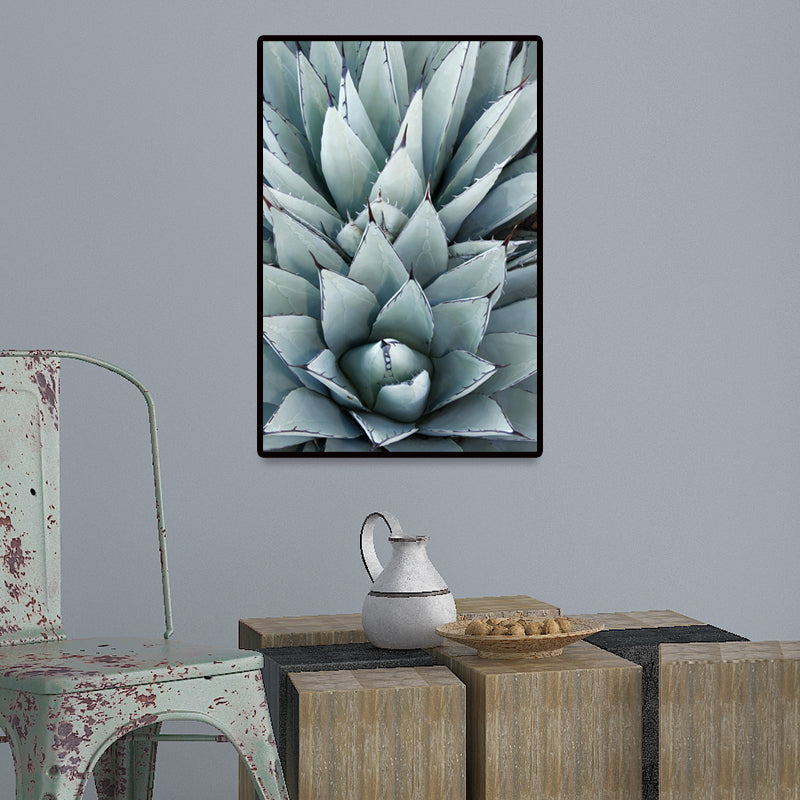 Brehn | Modern Botanic Aloe Vera Leinwanddruck Pastellfarbe Strukturiert Wandkunst für Raum