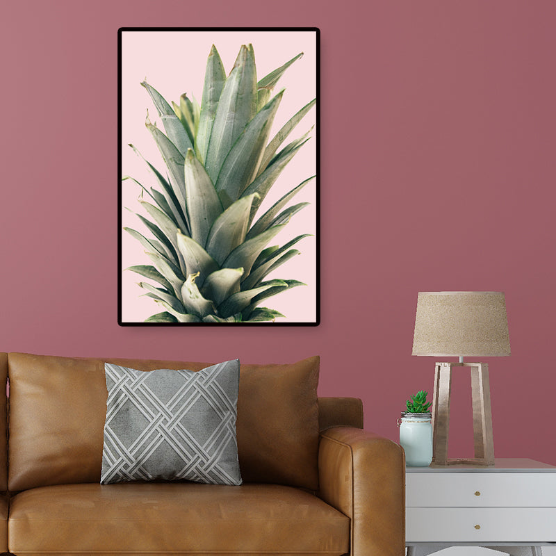 Brehn | Modern Botanic Aloe Vera Leinwanddruck Pastellfarbe Strukturiert Wandkunst für Raum