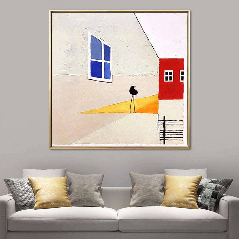Brehn | Zeitgenössischer Stil Geometrisches Muster Kunst in sanften Farben Texturierte Wanddekoration für Badezimmer