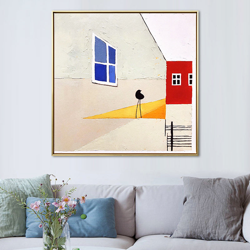 Brehn | Zeitgenössischer Stil Geometrisches Muster Kunst in sanften Farben Texturierte Wanddekoration für Badezimmer