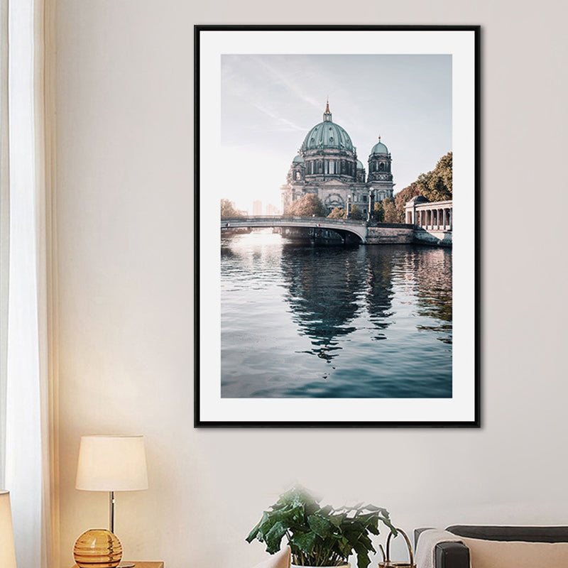 Brehn | Fotodruck Zeitgenössische Leinwand Wahrzeichen in sanften Farben, mehrere Größenoptionen