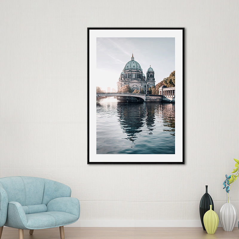 Brehn | Fotodruck Zeitgenössische Leinwand Wahrzeichen in sanften Farben, mehrere Größenoptionen