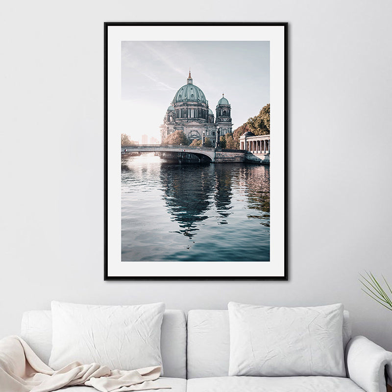 Brehn | Fotodruck Zeitgenössische Leinwand Wahrzeichen in sanften Farben, mehrere Größenoptionen
