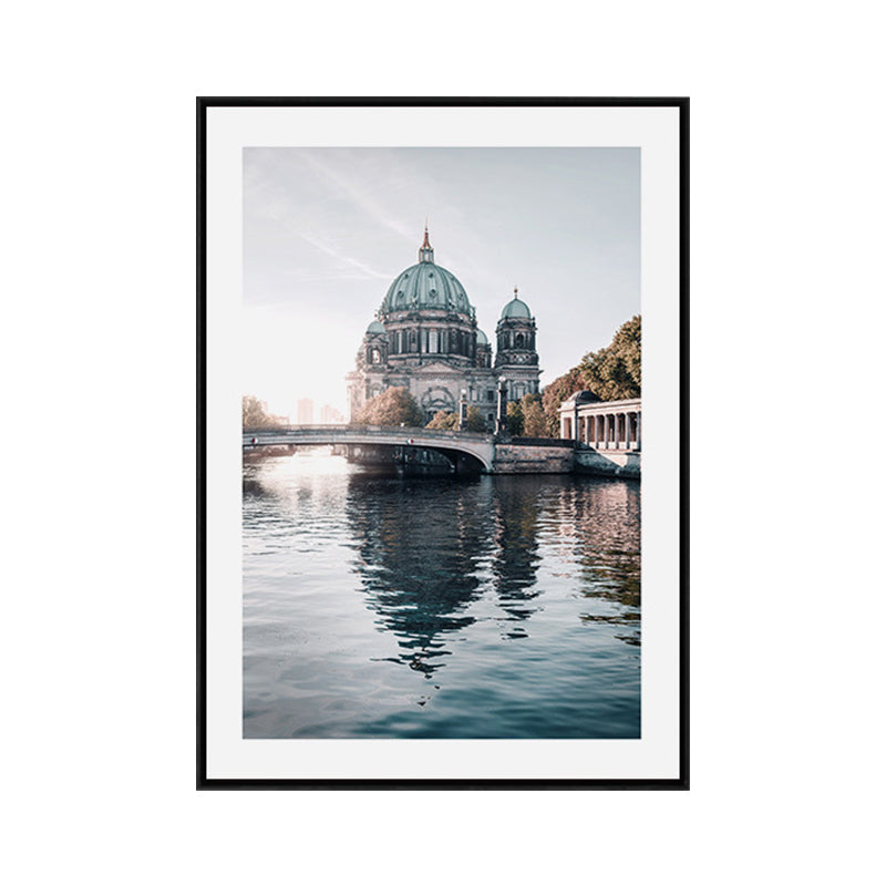 Brehn | Fotodruck Zeitgenössische Leinwand Wahrzeichen in sanften Farben, mehrere Größenoptionen