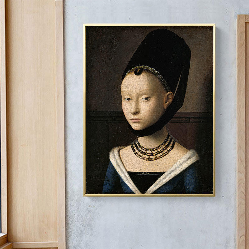 Brehn | Antike Hüte Maid Malerei Schwarze Küchenrückwand Wandkunst Druck, Verschiedene Größen