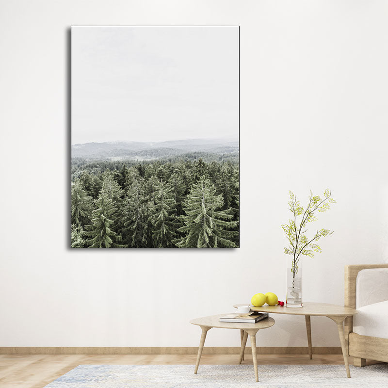 Brehn | Tropix Forest Scenery Wandkunst Leinwand Texturierte Pastellfarbe Wanddekoration für das Wohnzimmer