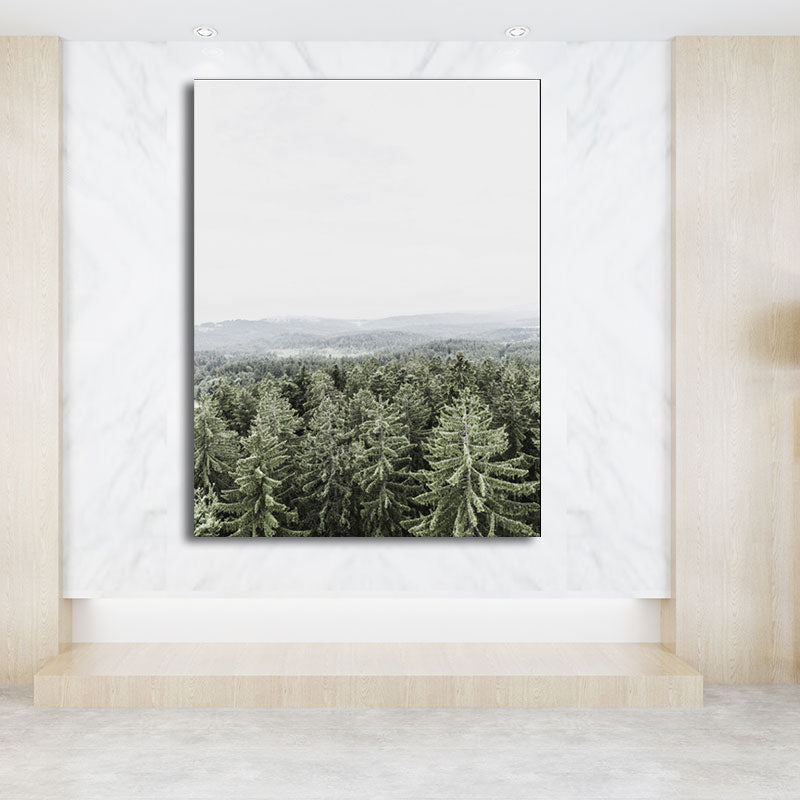 Brehn | Tropix Forest Scenery Wandkunst Leinwand Texturierte Pastellfarbe Wanddekoration für das Wohnzimmer