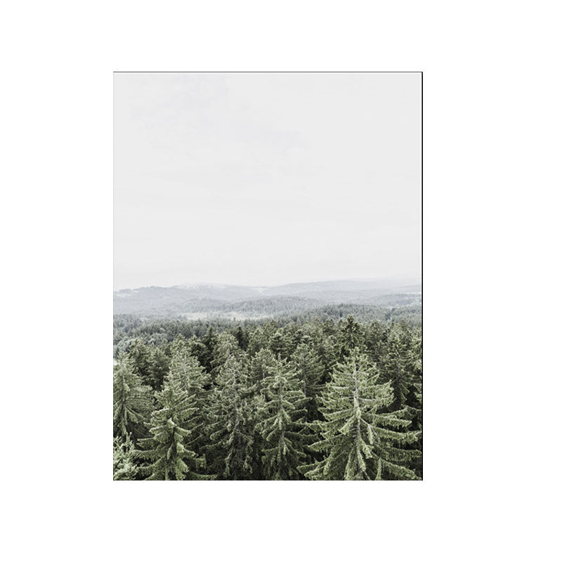 Brehn | Tropix Forest Scenery Wandkunst Leinwand Texturierte Pastellfarbe Wanddekoration für das Wohnzimmer