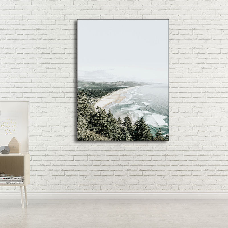 Brehn | Tropix Forest Scenery Wandkunst Leinwand Texturierte Pastellfarbe Wanddekoration für das Wohnzimmer