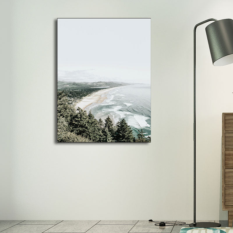 Brehn | Tropix Forest Scenery Wandkunst Leinwand Texturierte Pastellfarbe Wanddekoration für das Wohnzimmer