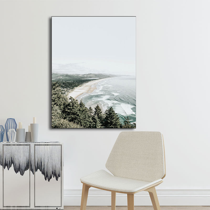 Brehn | Tropix Forest Scenery Wandkunst Leinwand Texturierte Pastellfarbe Wanddekoration für das Wohnzimmer