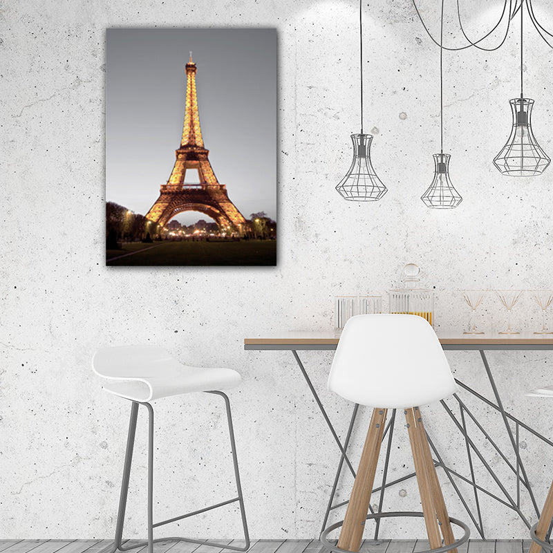 Brehn | Architektur Sonnenuntergang Ansicht Kunstdruck Global Inspiriert Bezauberndes Wahrzeichen Leinwand in Pastellfarbe