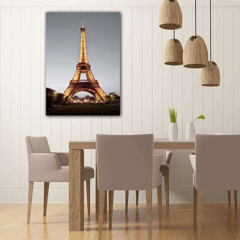 Brehn | Architektur Sonnenuntergang Ansicht Kunstdruck Global Inspiriert Bezauberndes Wahrzeichen Leinwand in Pastellfarbe