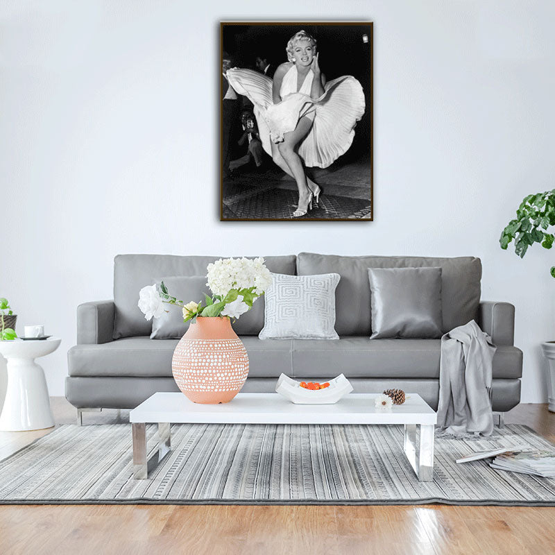 Brehn | Marilyn Monroe Wandkunst Lichtfarbe Leinwanddruck Wanddekoration für Jungen Schlafzimmer, strukturiert