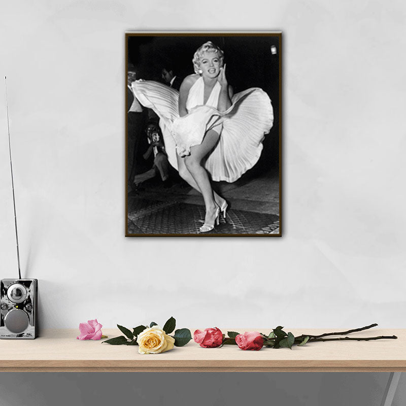 Brehn | Marilyn Monroe Wandkunst Lichtfarbe Leinwanddruck Wanddekoration für Jungen Schlafzimmer, strukturiert