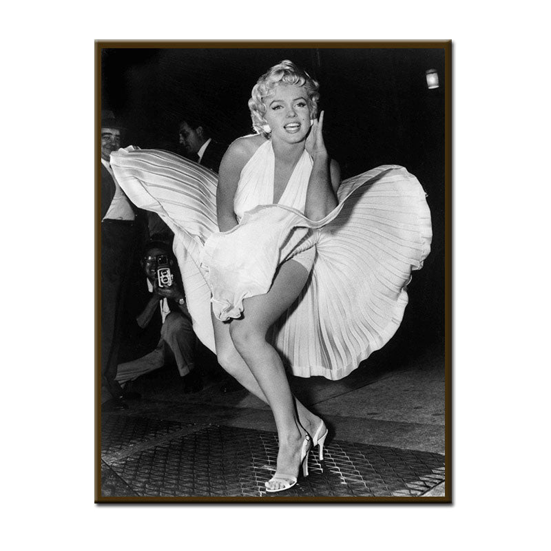 Brehn | Marilyn Monroe Wandkunst Lichtfarbe Leinwanddruck Wanddekoration für Jungen Schlafzimmer, strukturiert