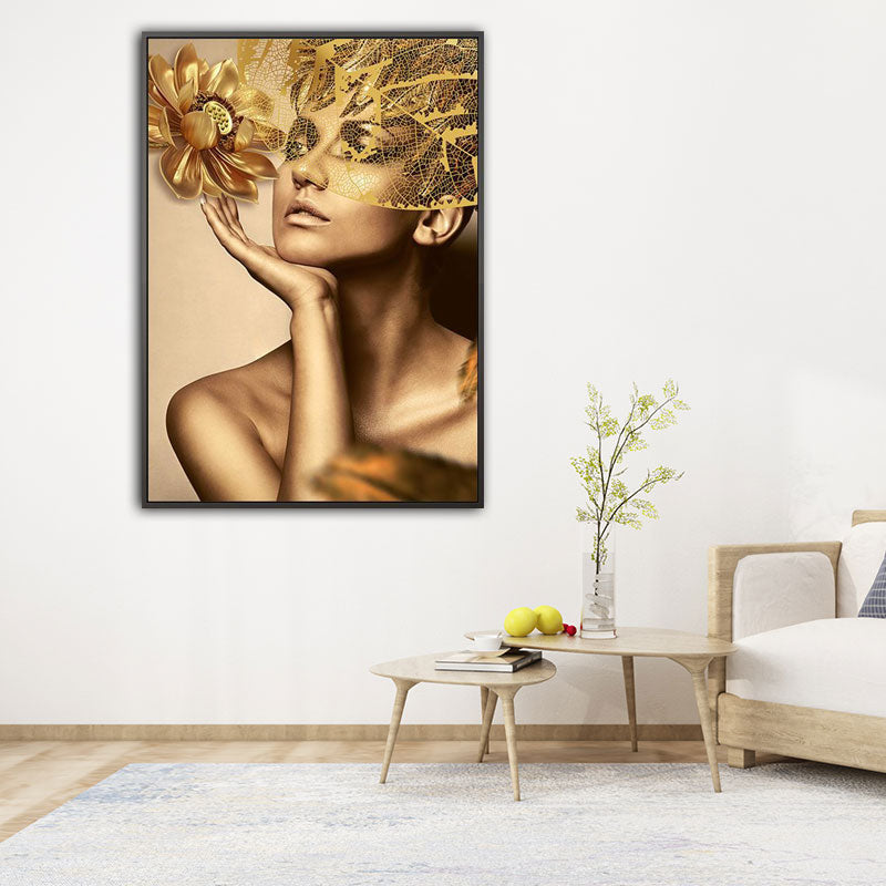 Brehn | Stilvolle moderne Damen Wanddekoration für das Mädchenzimmer Figurendruck Leinwandkunst in sanften Farben