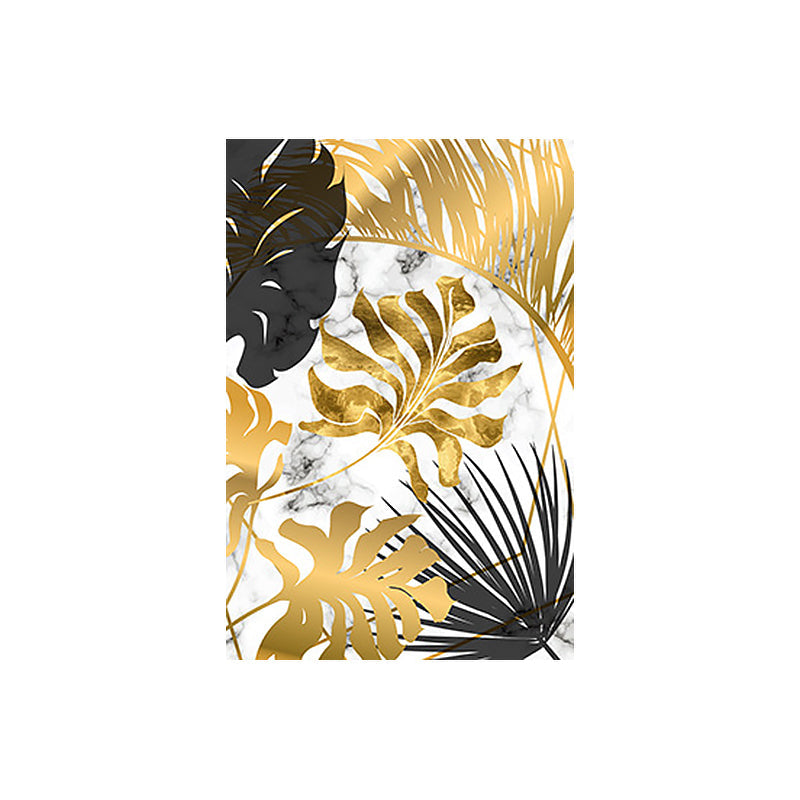 Brehn | Gold Botanische Blätter Malerei Texturierte Wandkunst Dekor für Schlafzimmer, Multiple Größen
