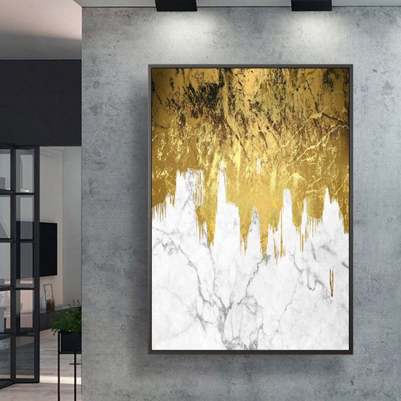 Brehn | Abstracte Leinwandkunst Glam Zauberhafte Marmor- und Folieneffekt Wanddekoration in leuchtenden Farben