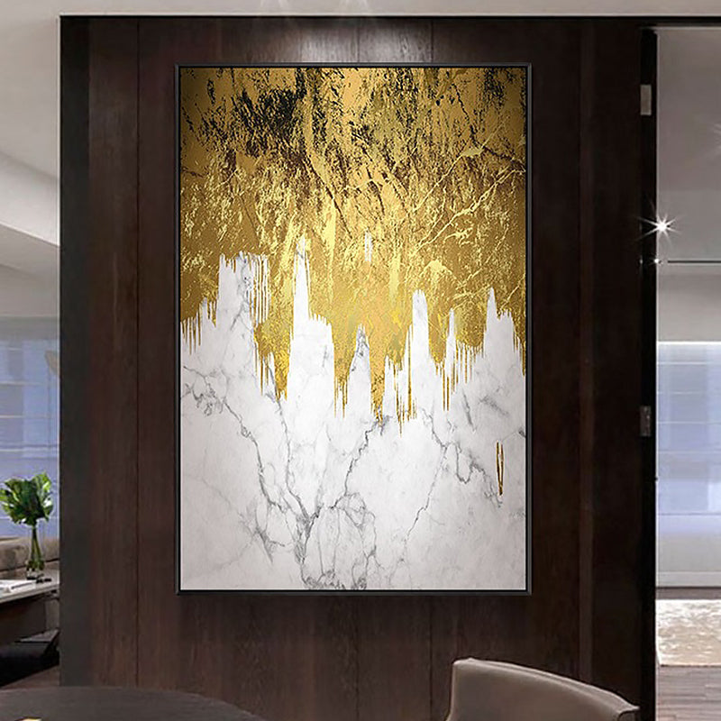 Brehn | Abstracte Leinwandkunst Glam Zauberhafte Marmor- und Folieneffekt Wanddekoration in leuchtenden Farben