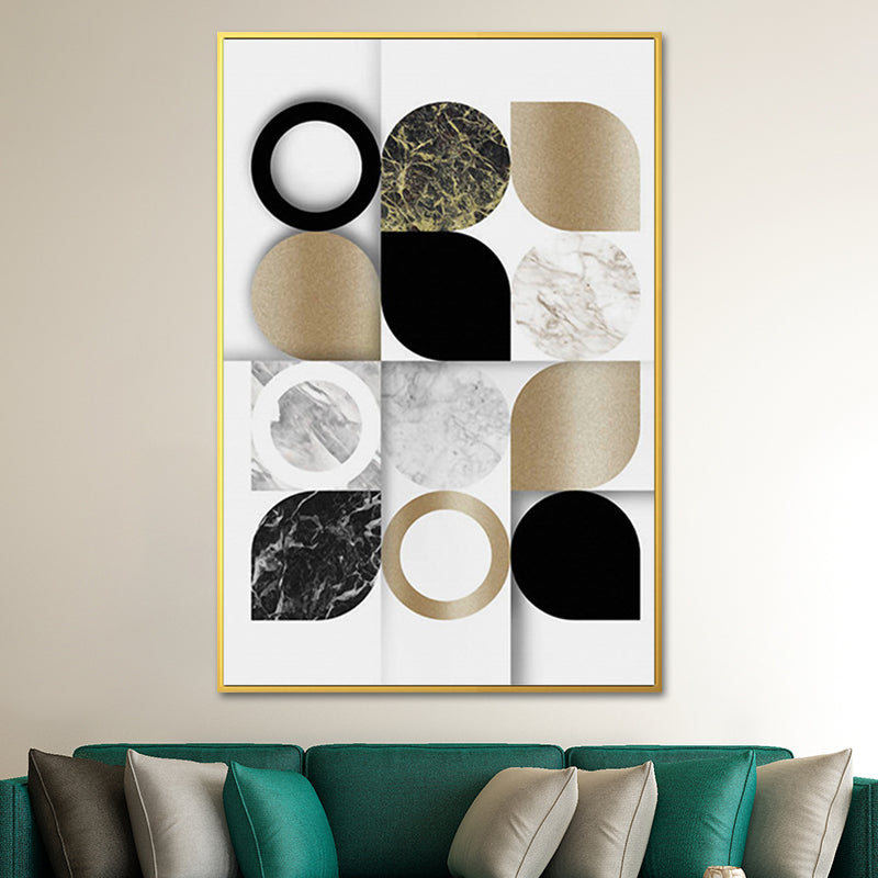 Brehn | Blattformen Marmor Leinwanddruck Nordic Stil Texturiertes Wandkunst für Wohnzimmer